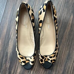 Calvin Klein Animal Print Flats with Black Trim